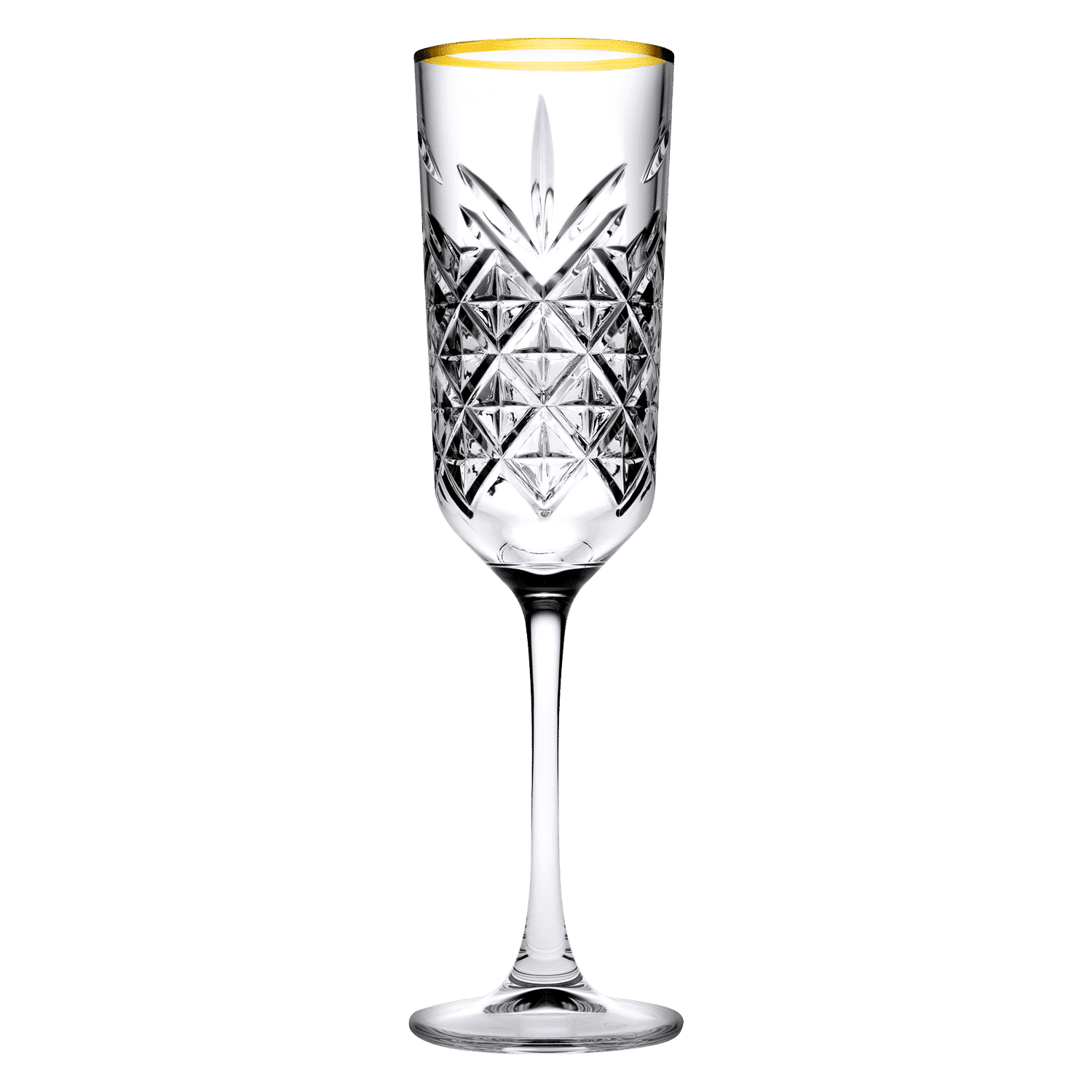 Pasabahce Timeless Champagneglas / Flute 17,5 Cl Gouden Rand - 4 Stuks - Glazen.nl