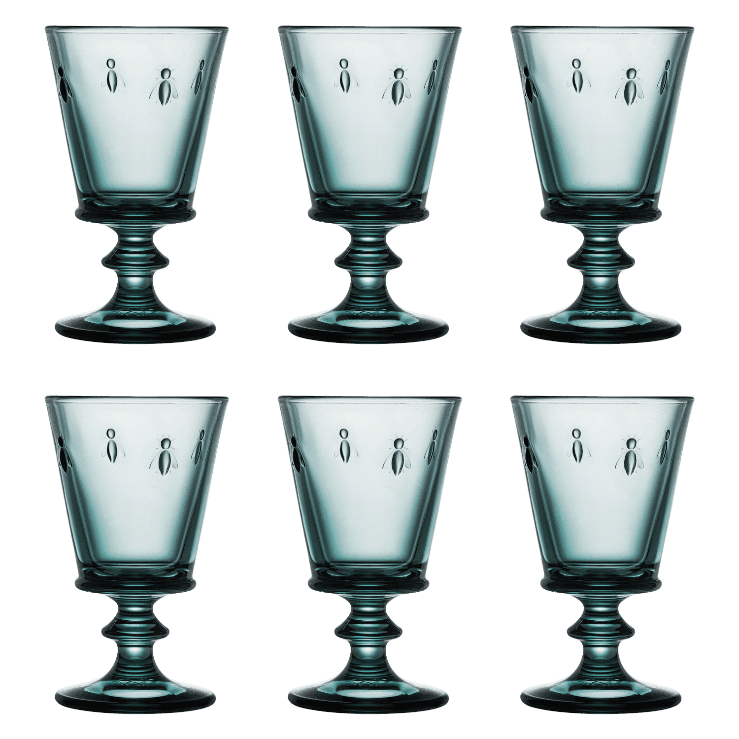 La Rochère Abeille Wijnglas 24 cl Blauw - 6 Stuks - Glazen.nl